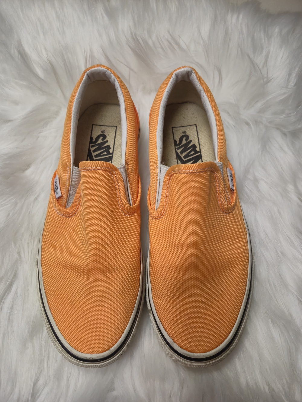 Vans Orange‎ Canvas Slip-On Loafers